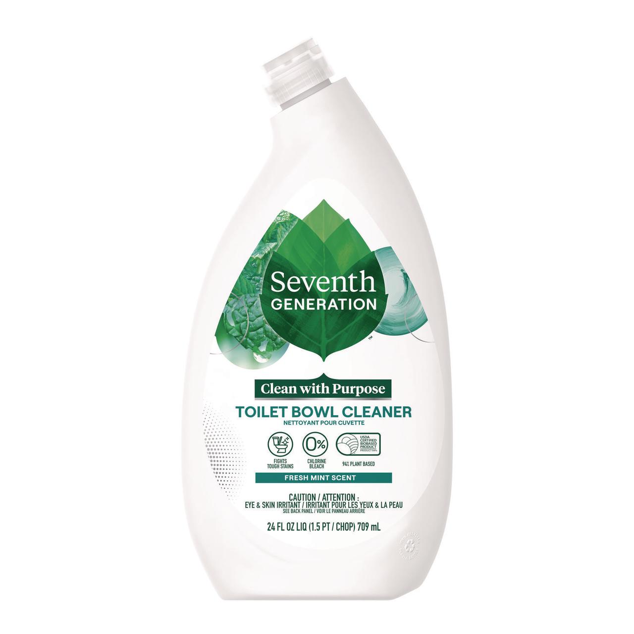 Toilet Bowl Cleaner, Fresh Mint Scent, 24 oz Bottle, 4/Carton